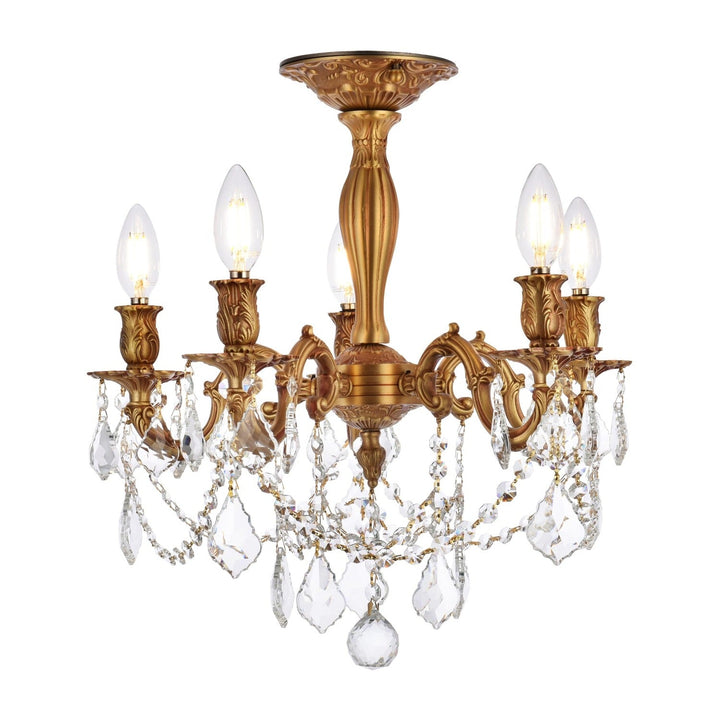 Rosalia Crystal Flush Mount (9205) in French Gold by Elegant