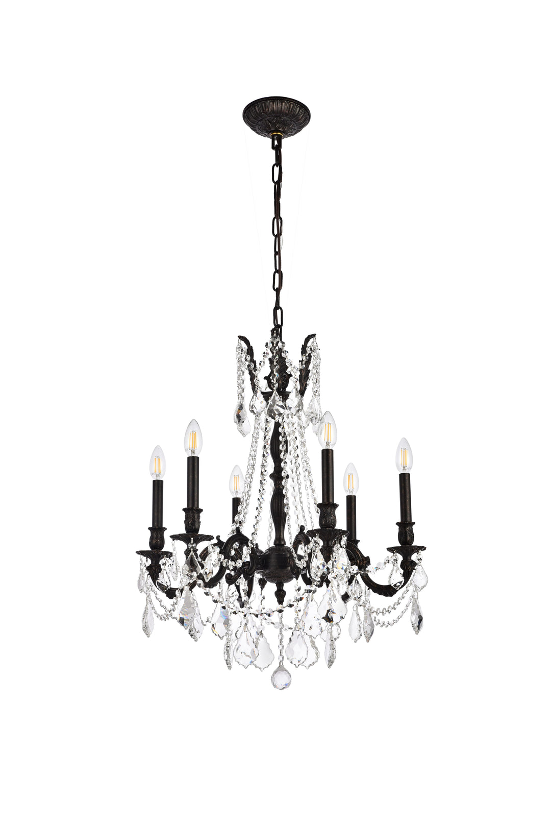 Rosalia Crystal Chandelier by Elegant - view 8