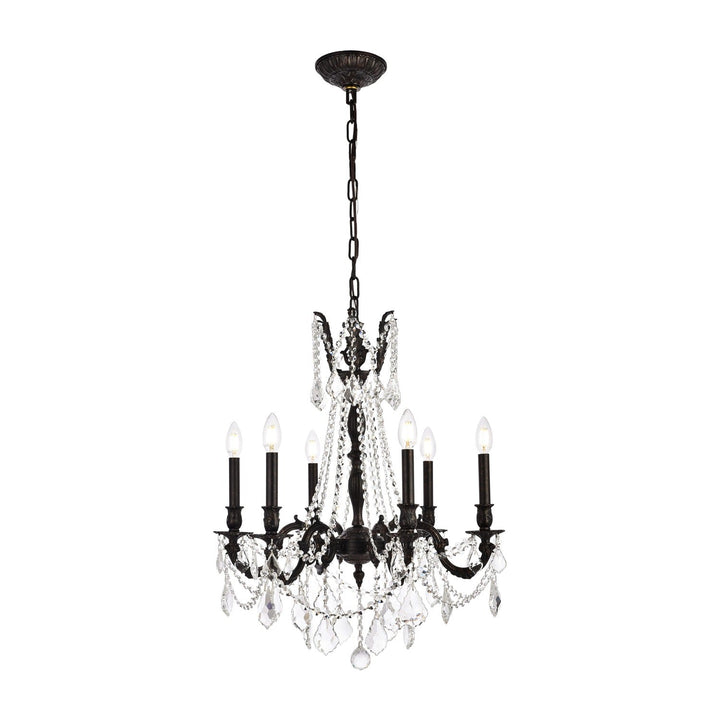 Rosalia Crystal Chandelier in Dark Bronze by Elegant