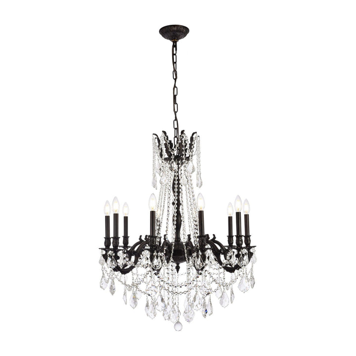 Rosalia Crystal Chandelier (9210) in Dark Bronze by Elegant