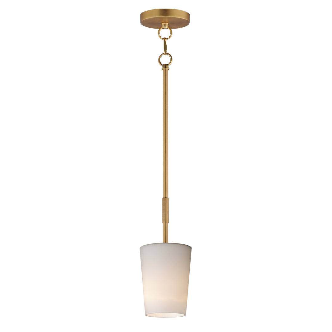 Durham 1-Light Pendant White / Natural Aged Brass