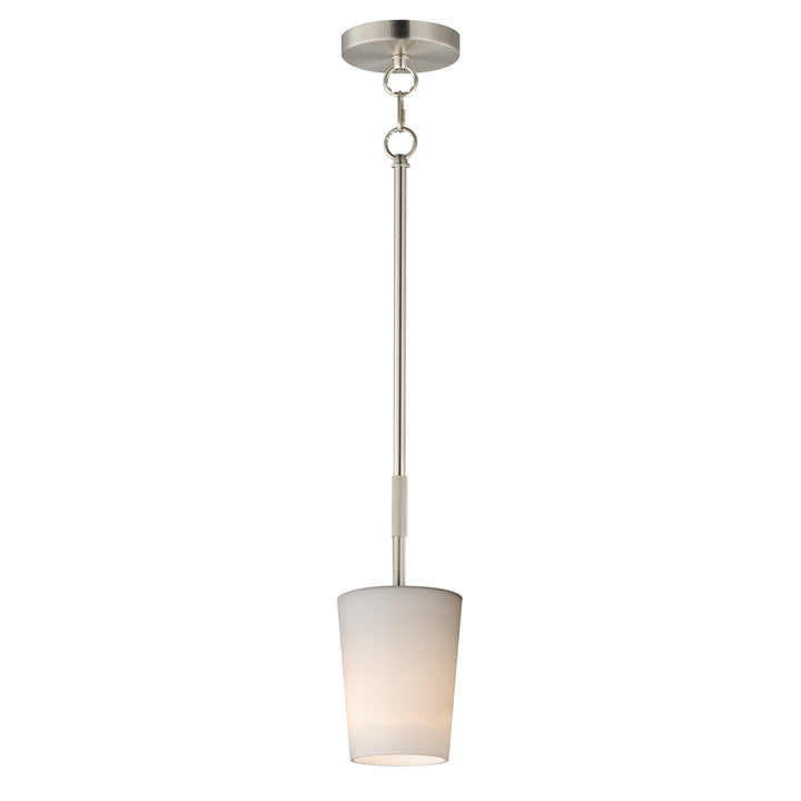 Durham 1-Light Pendant White / Satin Nickel