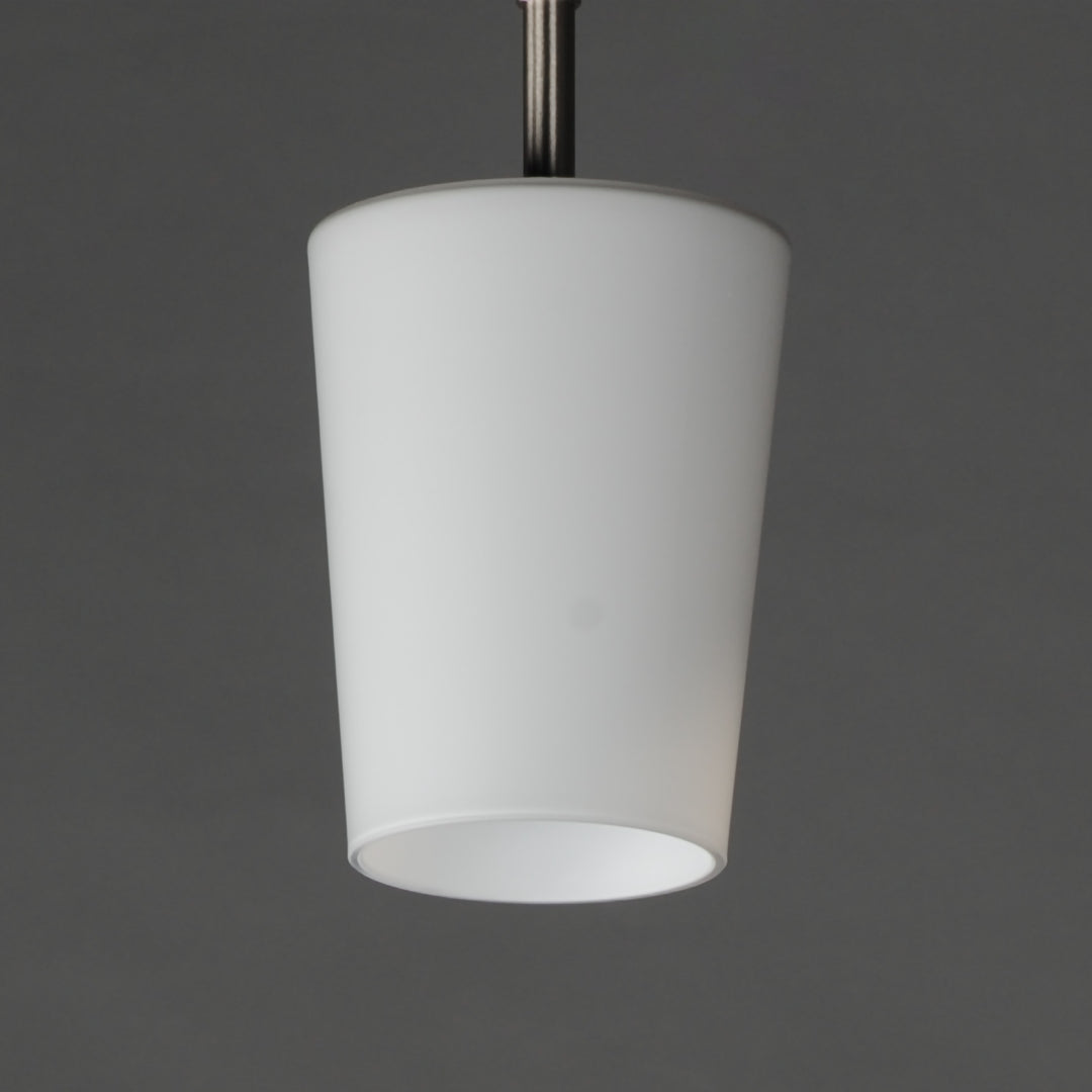 Durham 1-Light Pendant White / Satin Nickel alternate view