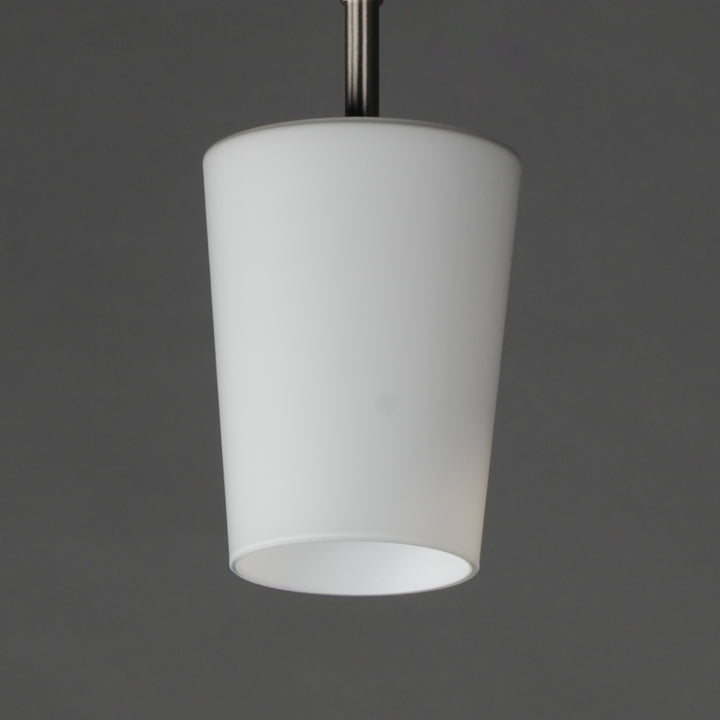 Durham 1-Light Pendant White / Satin Nickel alternate view