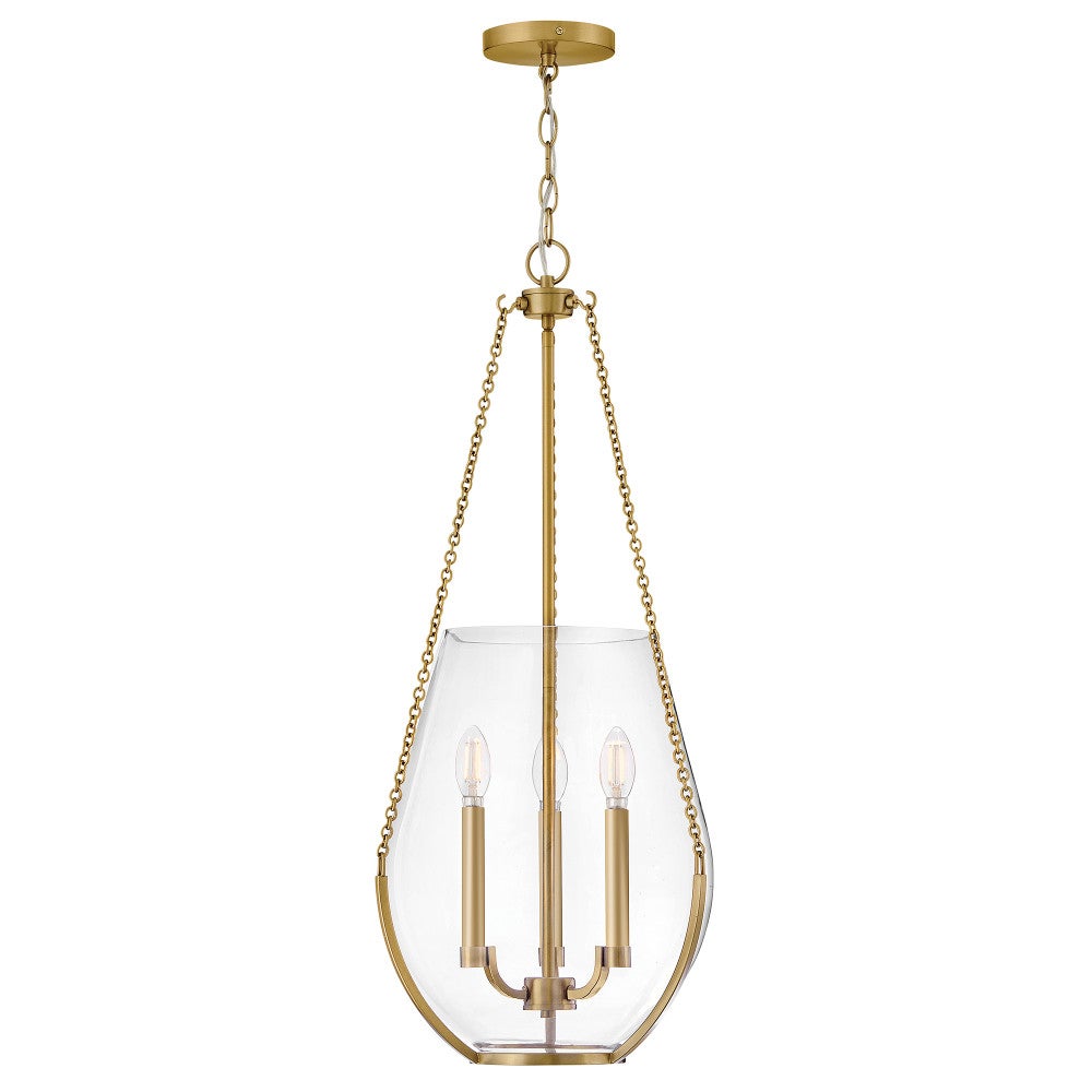 Farrin Medium Pendant in Lacquered Brass by Hinkley