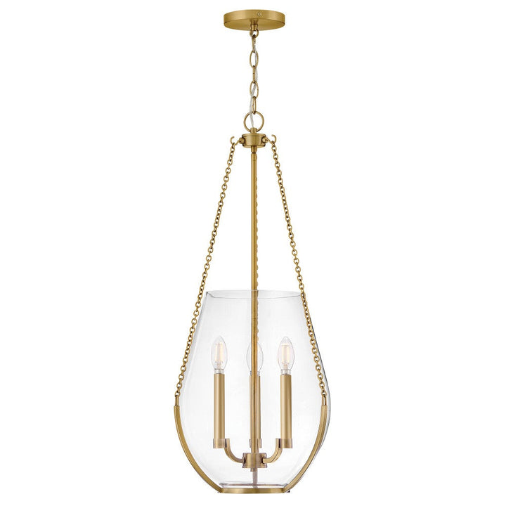 Farrin Medium Pendant in Lacquered Brass by Hinkley