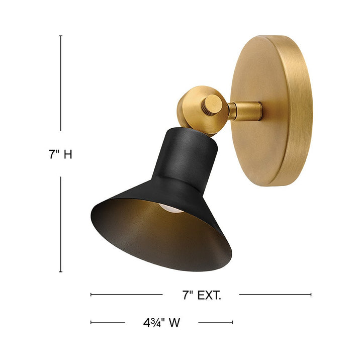 Dom Small Adjustable LED Sconce