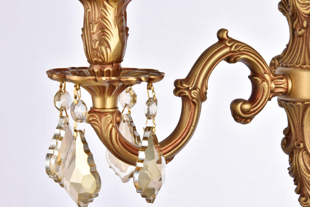 Monarch Crystal Wall Sconce by Elegant - view 15