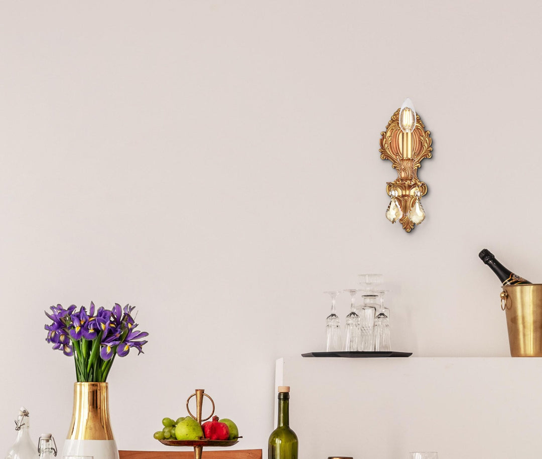 Monarch Crystal Wall Sconce by Elegant - view 18