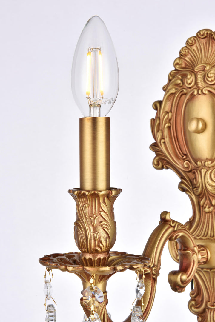 Monarch Crystal Wall Sconce by Elegant - view 7