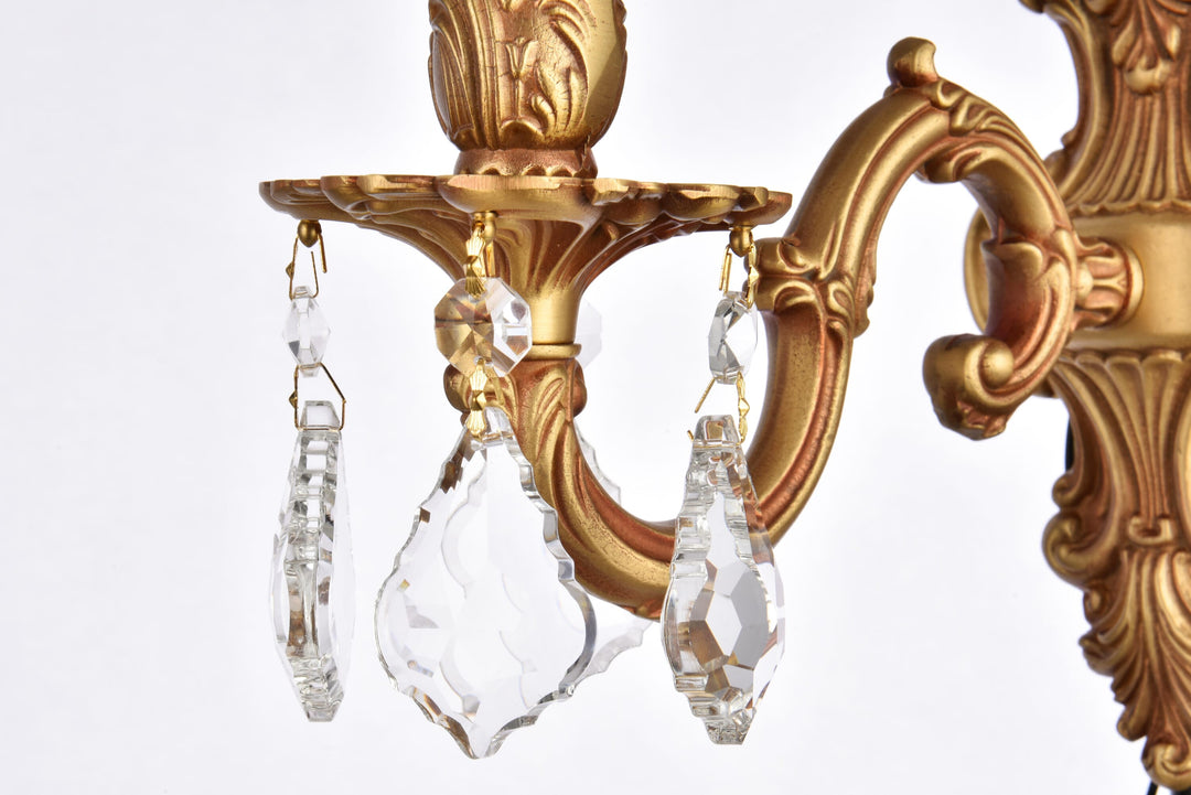 Monarch Crystal Wall Sconce by Elegant - view 8