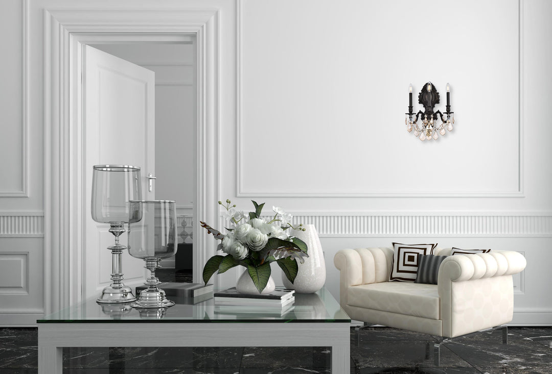 Monarch Crystal Wall Sconce (9603) by Elegant - view 13