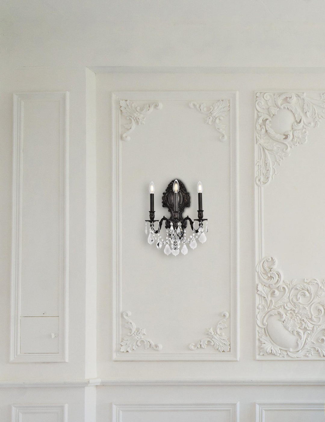 Monarch Crystal Wall Sconce (9603) by Elegant - view 9