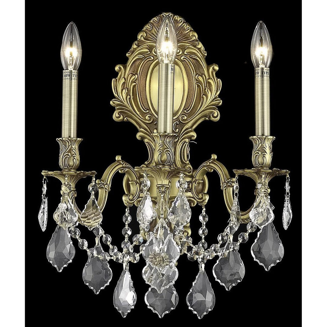 Monarch Crystal Wall Sconce (9603) in French Gold by Elegant