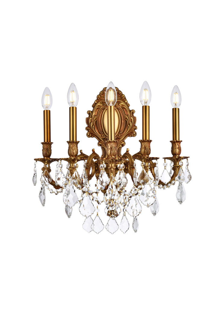Monarch Crystal Wall Sconce (9605) by Elegant - view 3