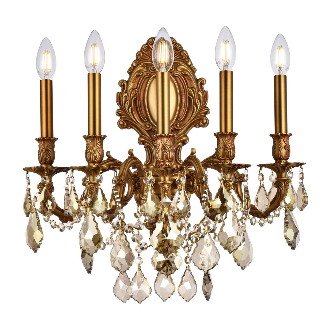 Monarch Crystal Wall Sconce (9605) in French Gold by Elegant