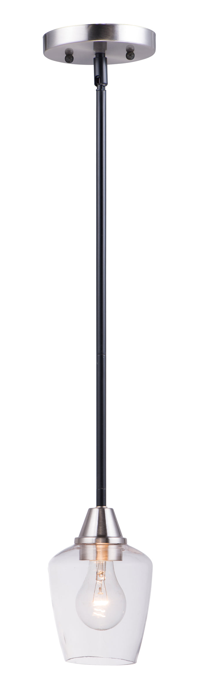Goblet 1-Light Mini Pendant Black / Satin Nickel