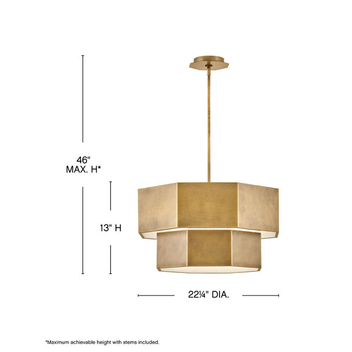 Facet Medium Convertible Chandelier