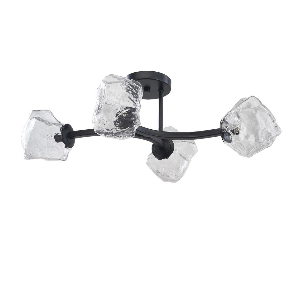 Carson 4-Light Semi-Flush Mount in Black by Avista
