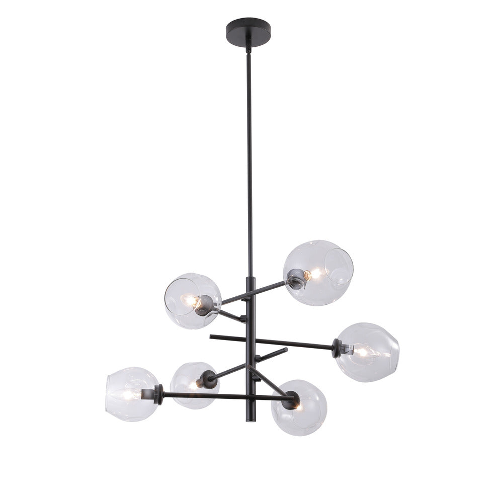 Hillcrest 6-Light Chandelier in Matte Black by Avista