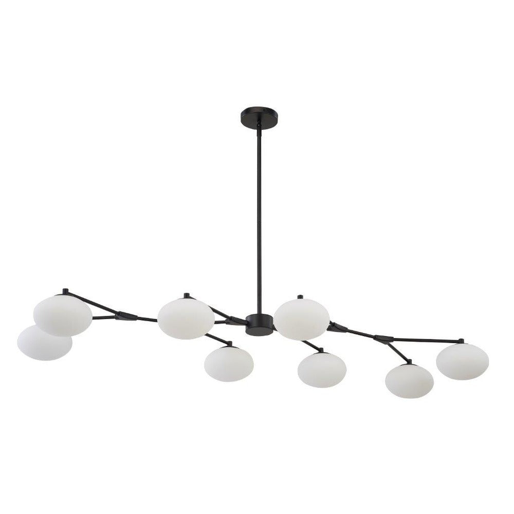 Spencer LED 8-Light Chandelier in Black by Avista