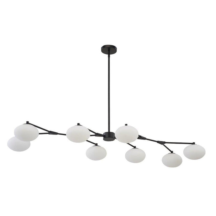 Spencer LED 8-Light Chandelier in Black by Avista