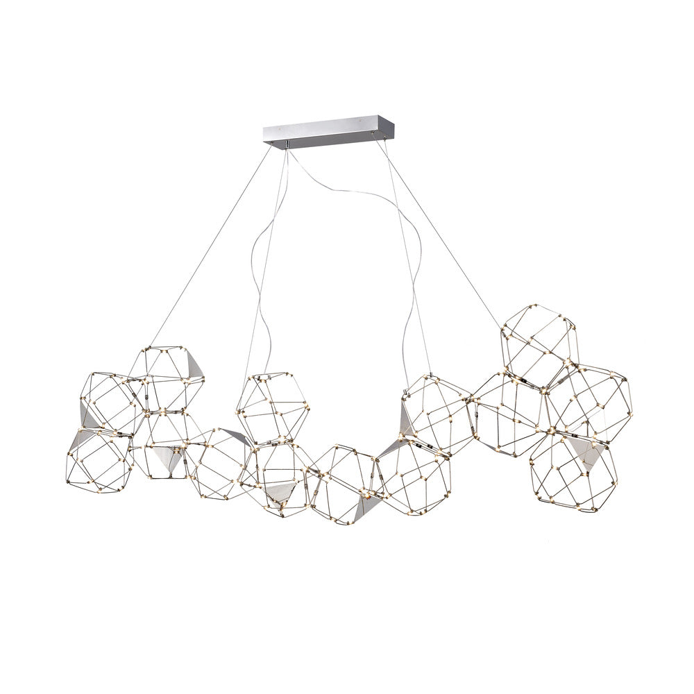 Cube LED Chandelier in Chrome by Avista