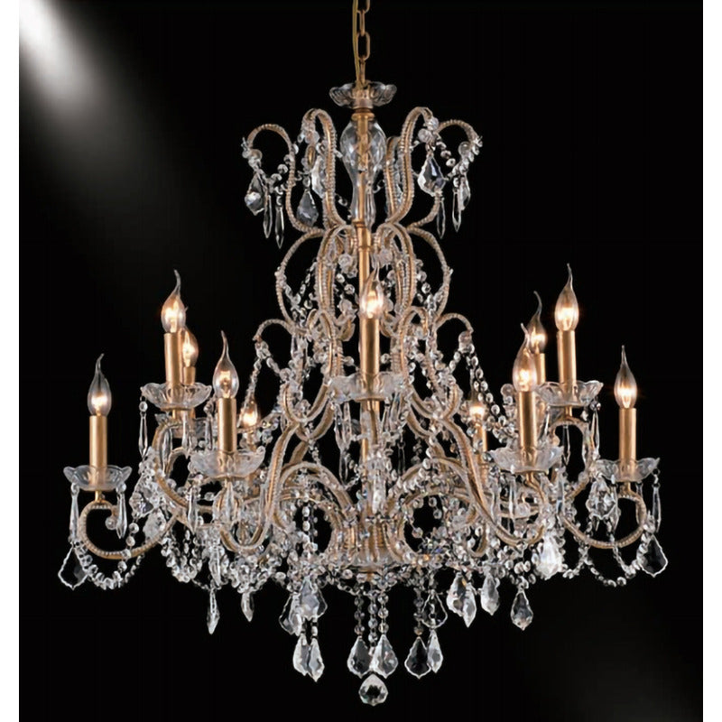 Gold Crystal Chandelier by Bethel