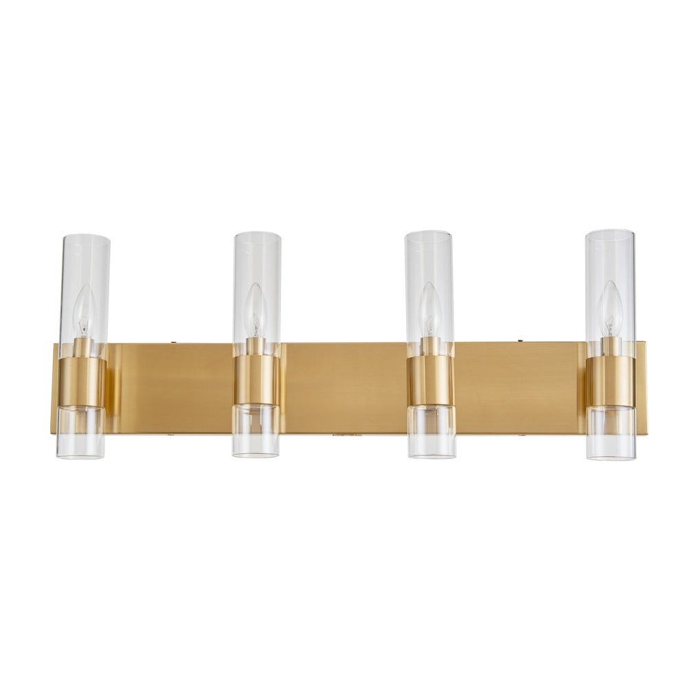 Core Vanity Light in Aged Brass by Avista
