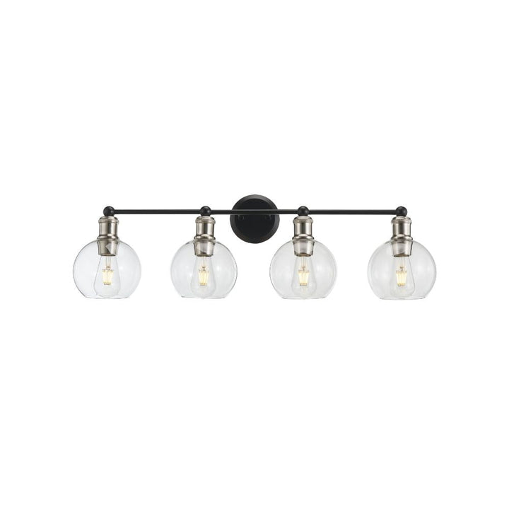 Ash Vanity Light in Black/Brushed Nickel by Avista