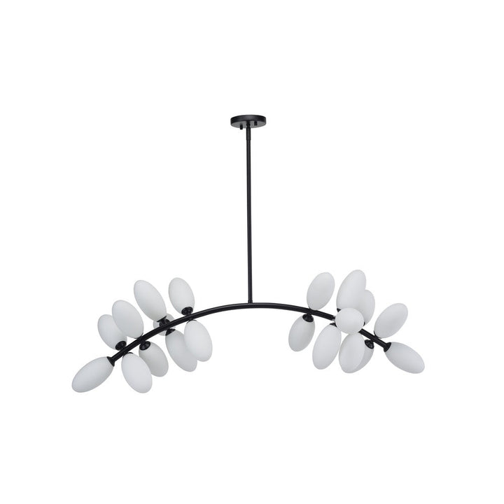 Arc LED 20-Light Chandelier in Black by Avista