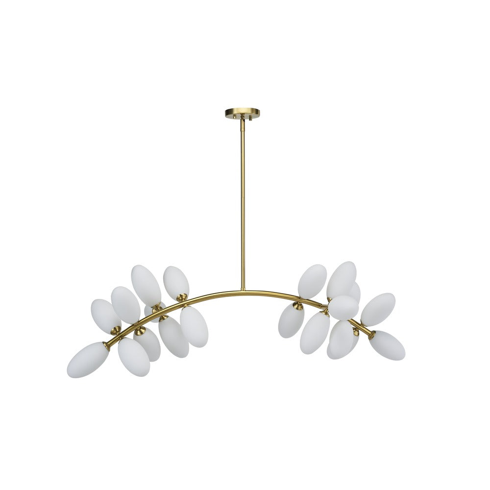 Arc LED 20-Light Chandelier in Gold by Avista