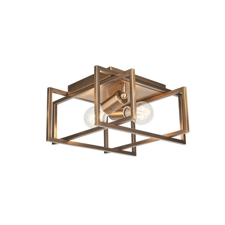 Korson 2-Light Flush Mount in Antique Brass by Avista