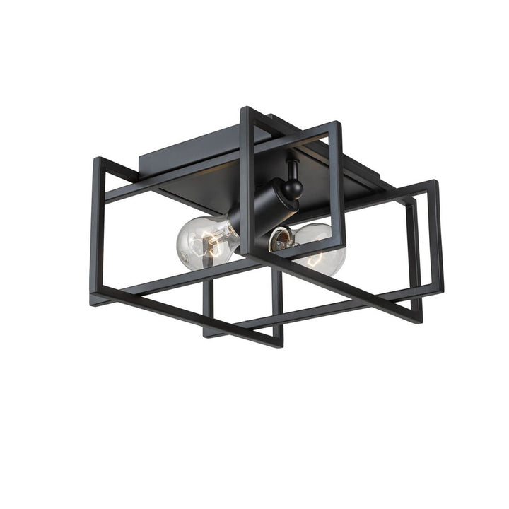Korson 2-Light Flush Mount in Black by Avista
