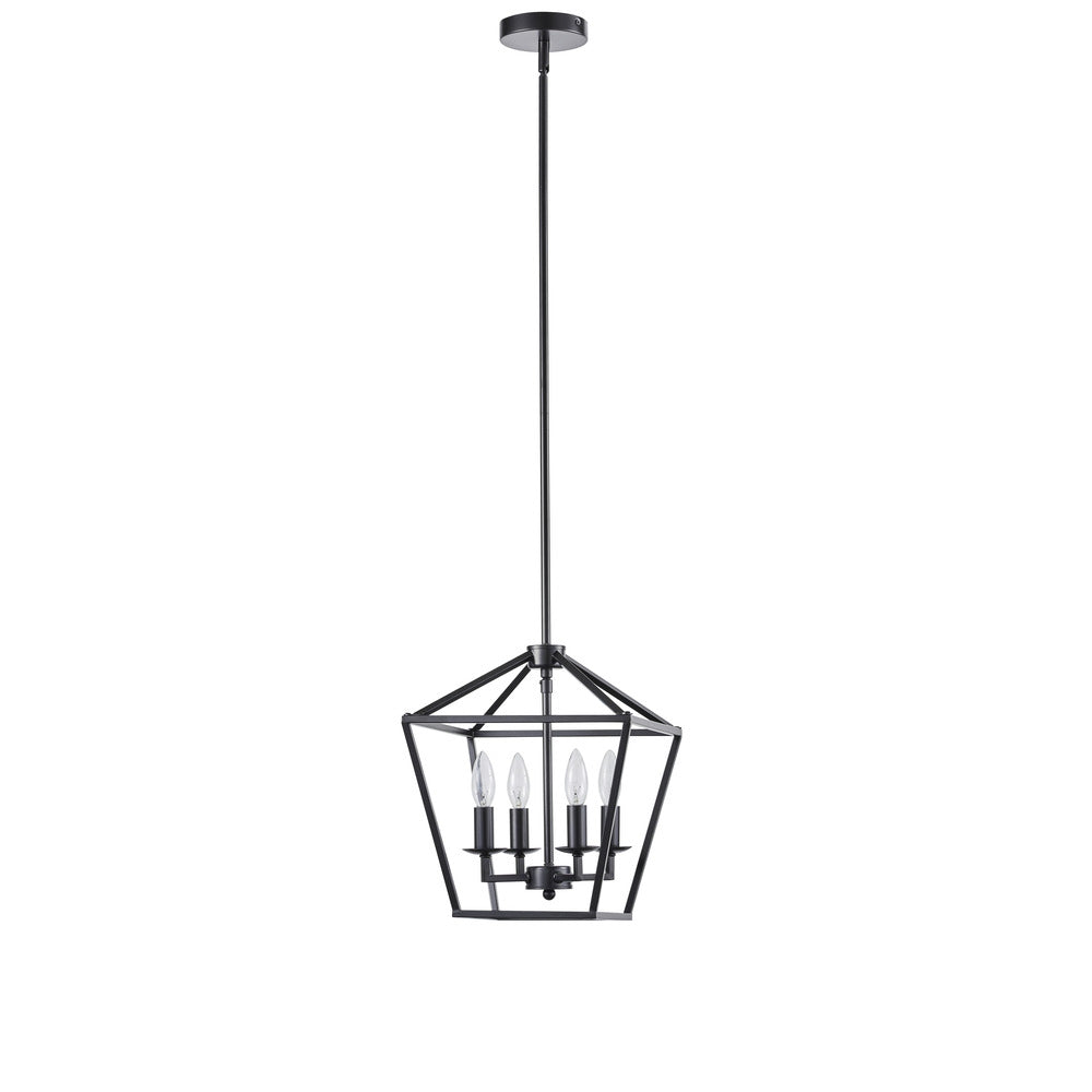 Stratford 4-Light Pendant in Black by Avista
