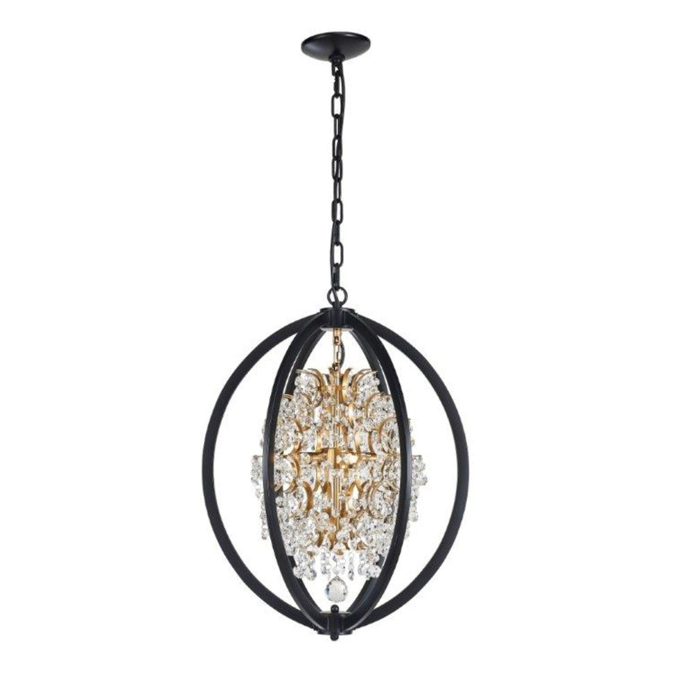 Belair Chandelier in Black/Gold by Avista