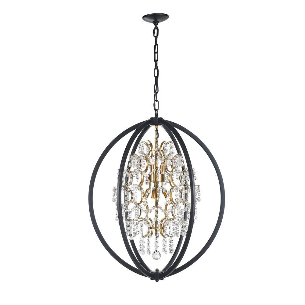 Belair Chandelier in Black/Gold by Avista
