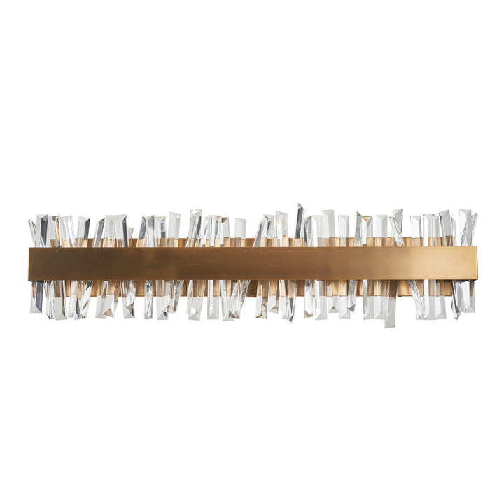 Geo LED Vanity Light in Antique Brass by Avista