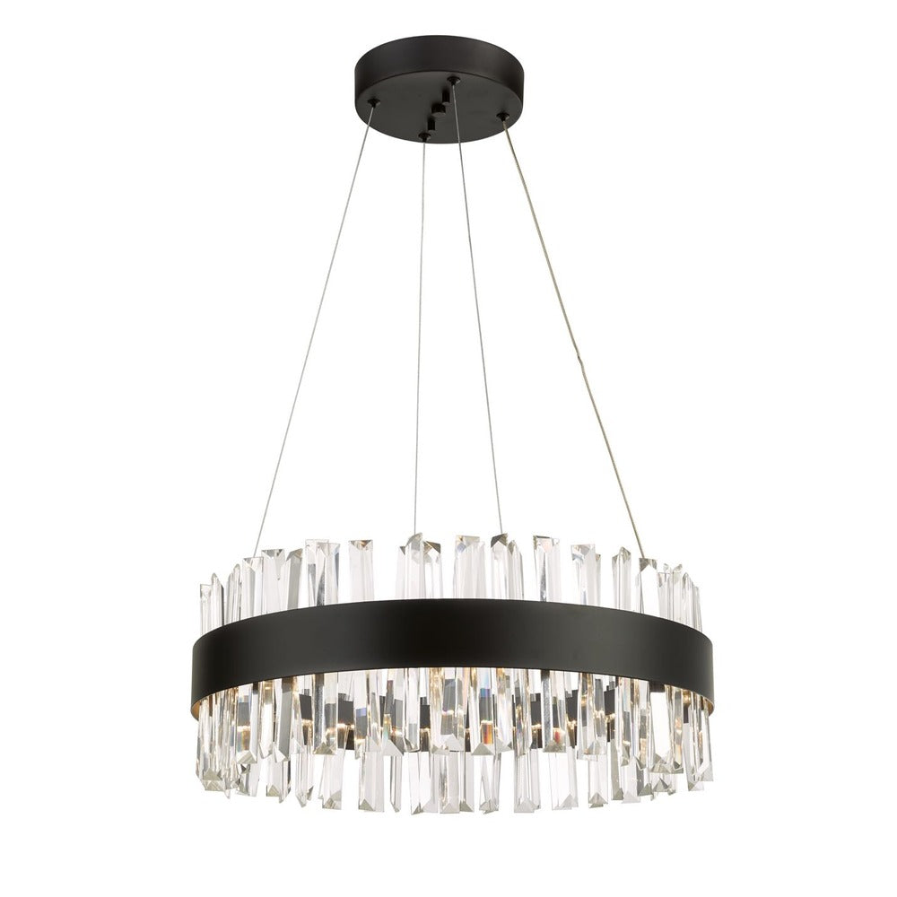 Geo LED Chandelier in Black by Avista