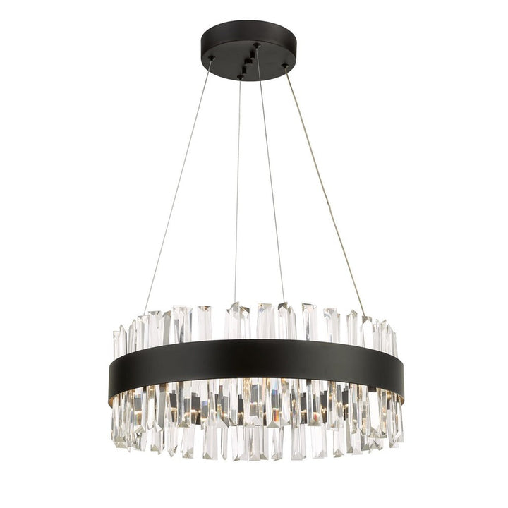 Geo LED Chandelier in Black by Avista