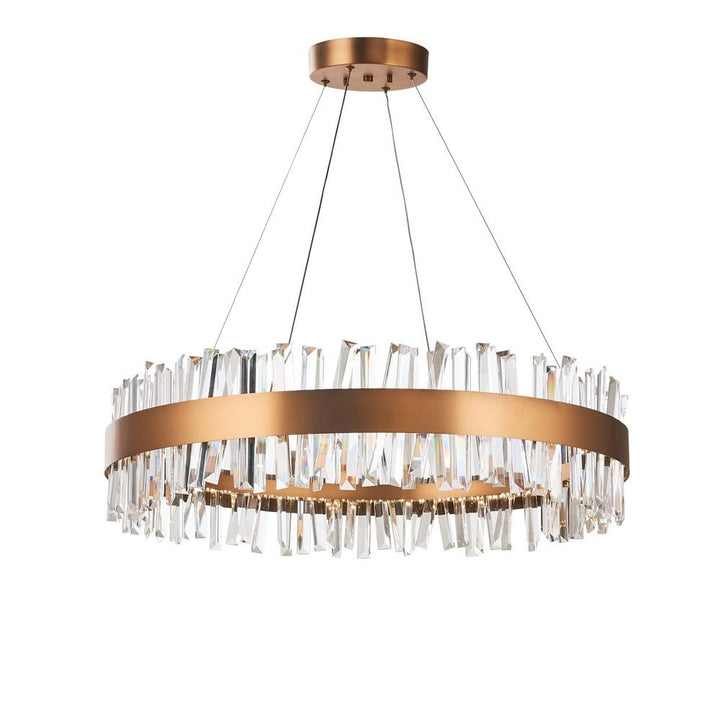 Geo LED Chandelier in Antique Brass by Avista