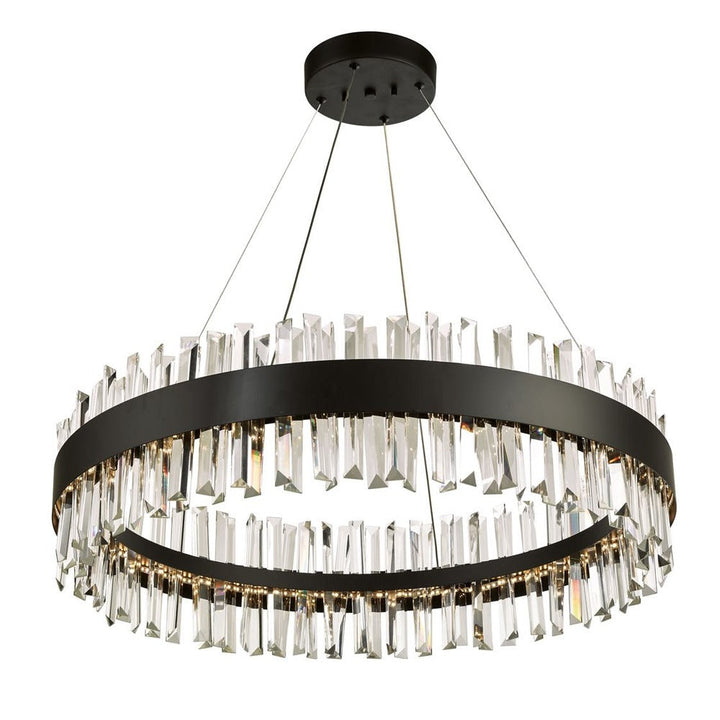 Geo LED Chandelier in Black by Avista