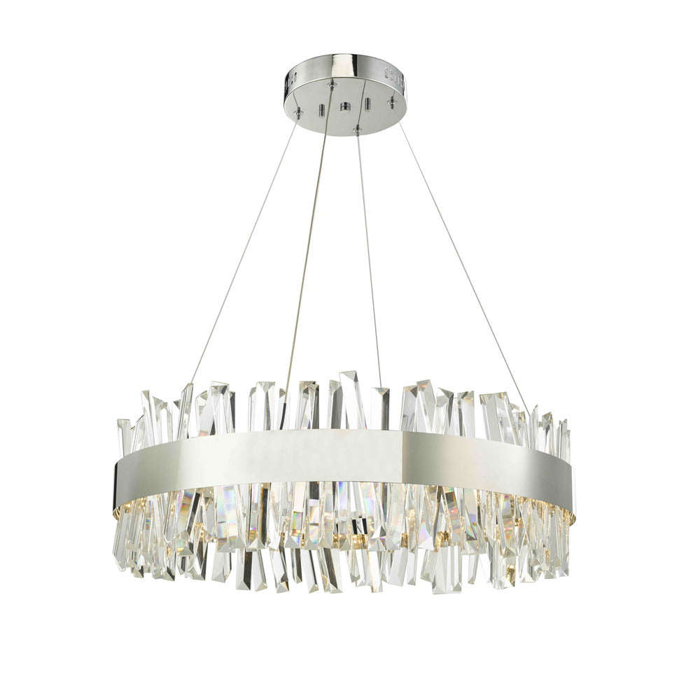 Geo LED Chandelier in Chrome by Avista