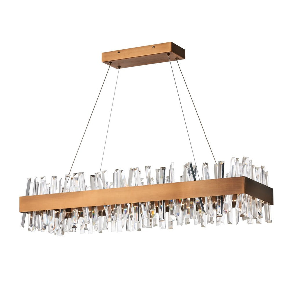 Geo LED Chandelier in Antique Brass by Avista