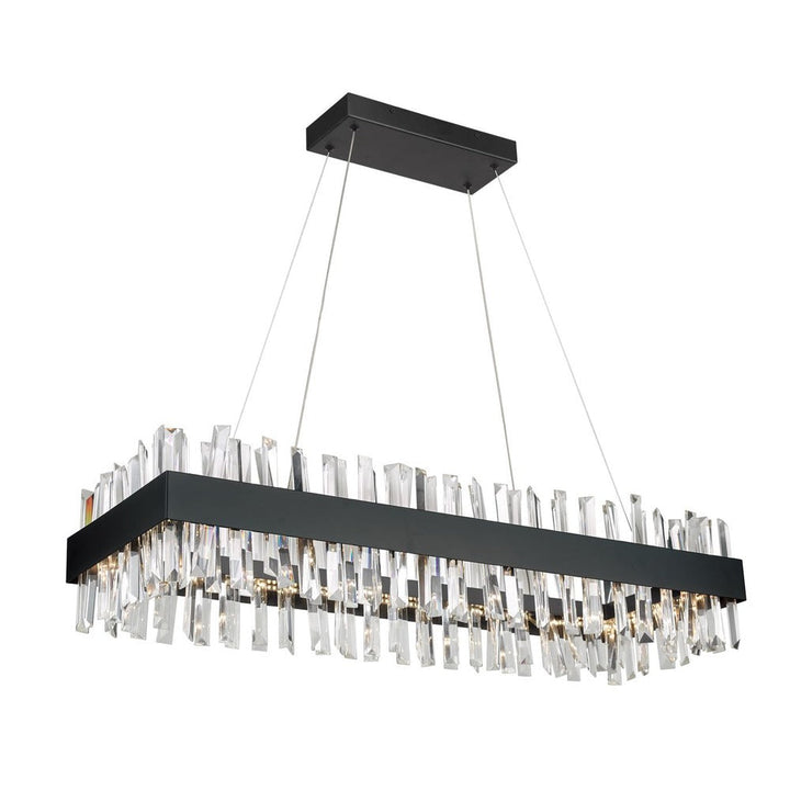 Geo LED Chandelier in Black by Avista