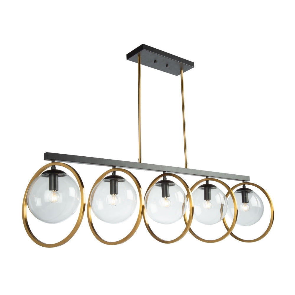 Lugano 5 Light Linear Pendant / Island Light by Artcraft Lighting