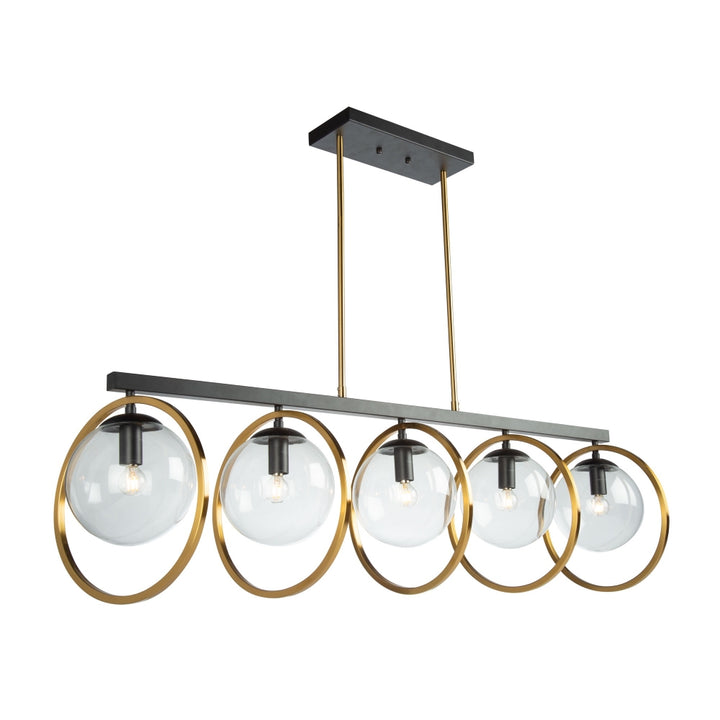 Lugano 5 Light Linear Pendant / Island Light by Artcraft Lighting