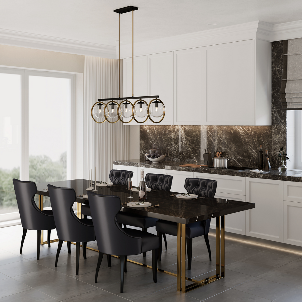 Lugano 5 Light Linear Pendant / Island Light by Artcraft Lighting - view 2