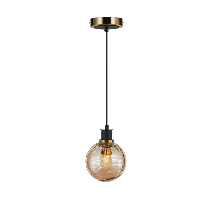 Gem Pendant in Black & Brushed Brass by Artcraft Lighting