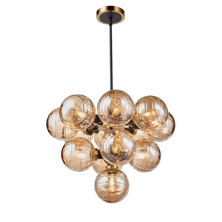 Gem Pendant in Black & Brushed Brass by Artcraft Lighting
